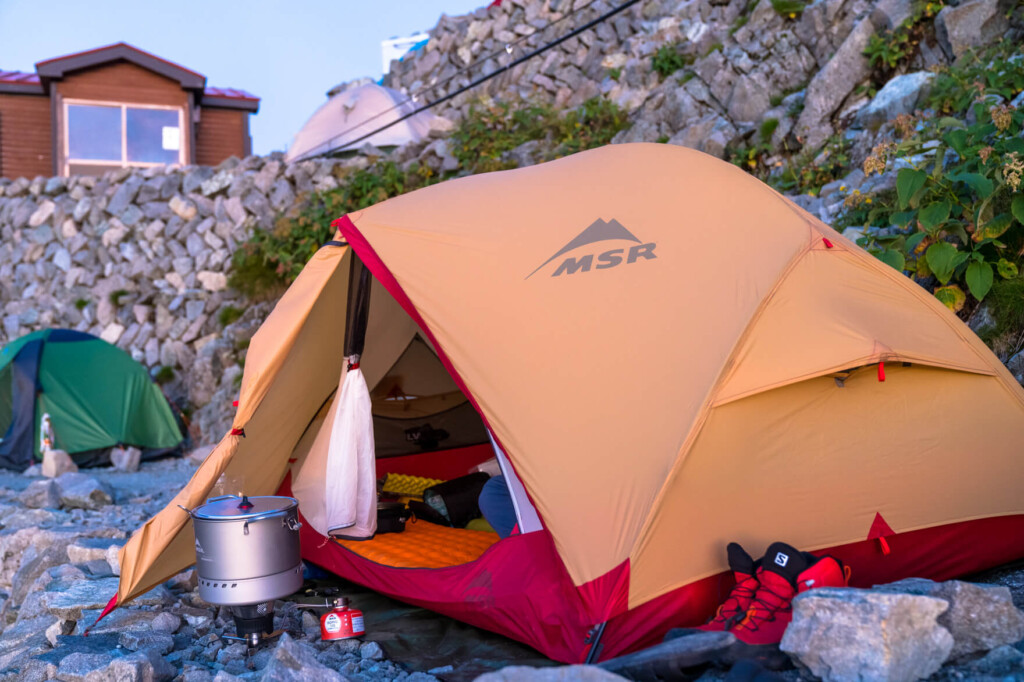 アウトドア テント/タープ 新しいMSR ハバハバシールド テントには、日本の登山家・ハイカーの 