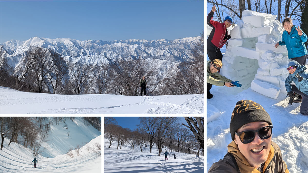 『巻機山麓の山小屋で雪山体験』イベントレポート：これ以上ない好天でのイグルー作りに雪山ハイクや山スキー、山小屋めしに温泉……心も体もお腹一杯でした